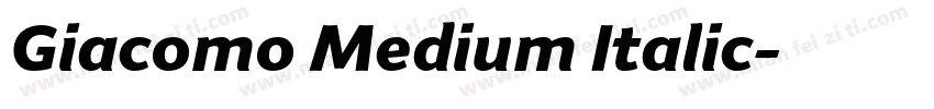 Giacomo Medium Italic字体转换